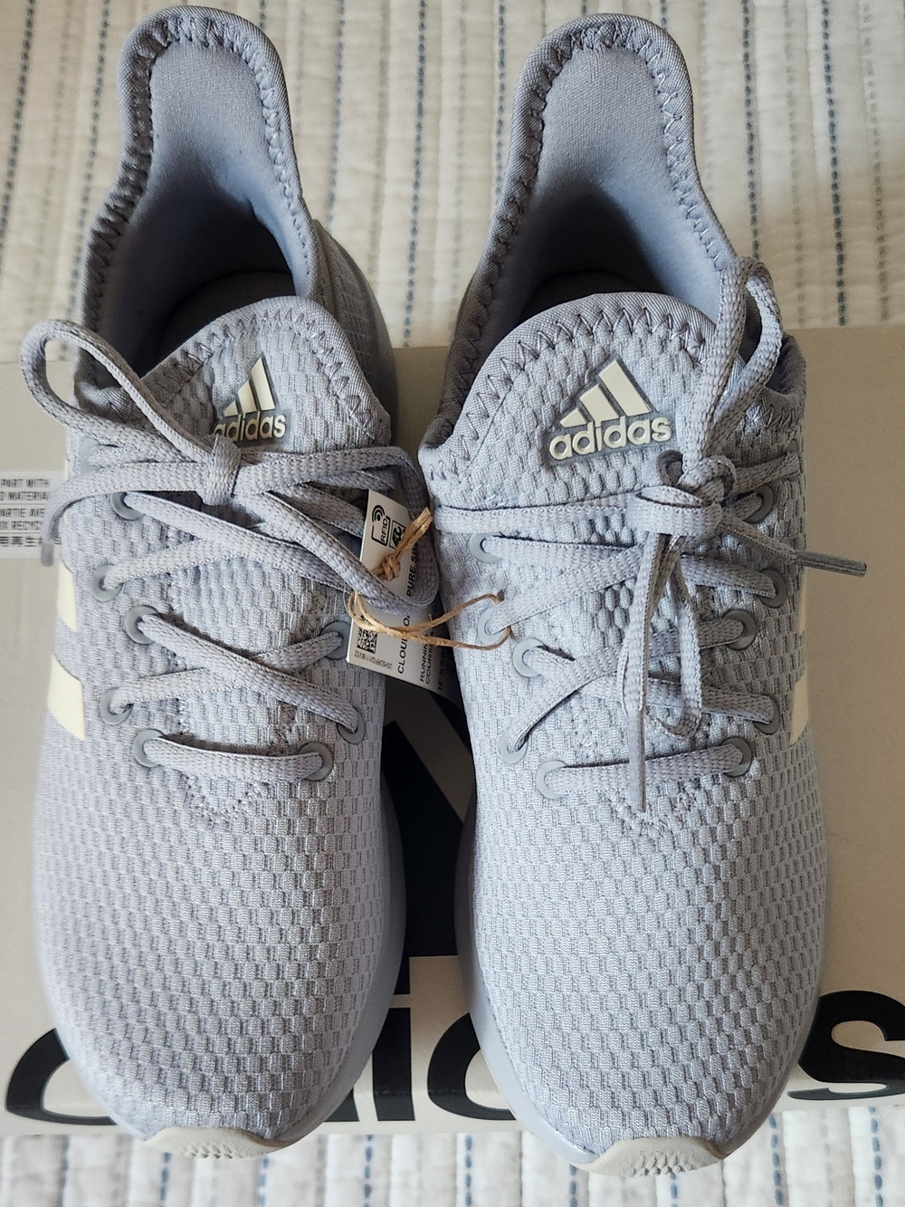 Adidas Coudfoam Pure Spw Silver Gray Womens Shoes Size 6.5